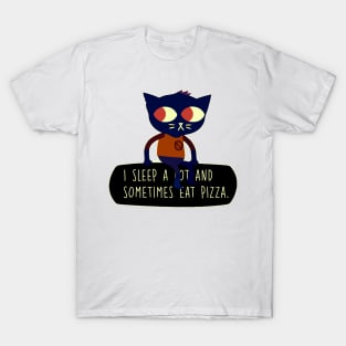 Night In The Woods I Sleep a Lot and Sometimes Eat Pizza Mae Borowski T-Shirt